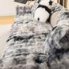 Gradient Bubble Faux Rabbit Plush Sofa Cushion Thick Anti-Slip Sofa Cover For Autumn And Winter Cozy Home Decor For Living Room