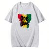 2025 Unisex's "ONE LOVE" Graphic Tee Casual Summer Short Sleeve Comfy Casual Elastic Crew Neck Tops Outdoor Activities T-Shirt