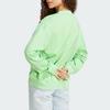 Adidas Originals Trefoil Logo Embroidered Side Stripe Crew Neck Sweatshirt Women Tops Glory-Mint-Green IP7132