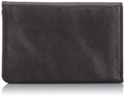 Porta Cartões Minimalista Couro de Ovelha Preto [Patrick Stephan]