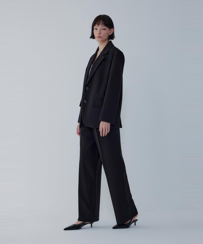 Bobeu One-Tuck Pleated Semi-Wide Pants_Black 7156130002