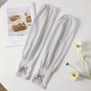 Women’s Summer UV Protection Arm Sleeves, Cute Bunny Ear Ice Silk Cooling Sleeves, Breathable Thin Sun Sleeves for Driving Cycling Outdoor