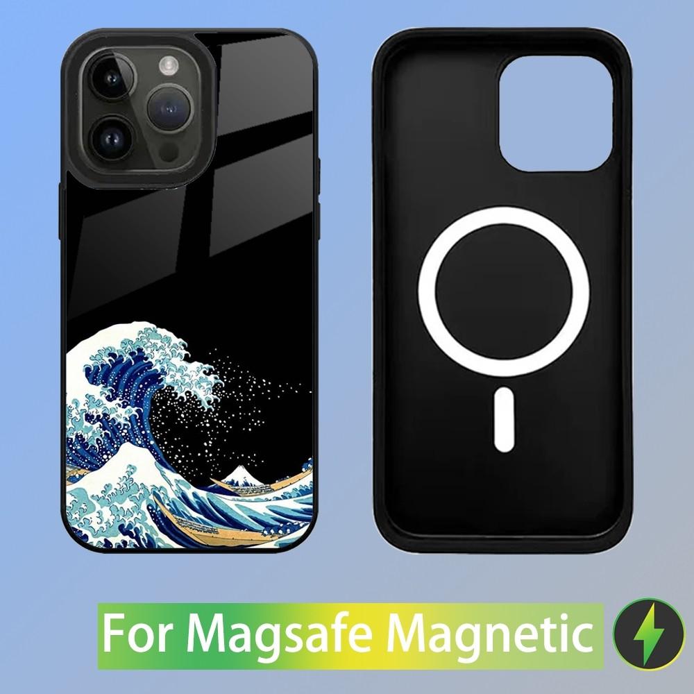 Great Wave Kanagawa Phone Case For iPhone 15,14,13,12,11,Plus,Pro,Max Mini Magsafe Magnetic Wireless Charging
