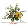 Wreath Candle Ring Sunflower Faux Kitchen Cabinet Wreaths Candle Rings Candlestick Wreath Table Wedding Party Arrangement