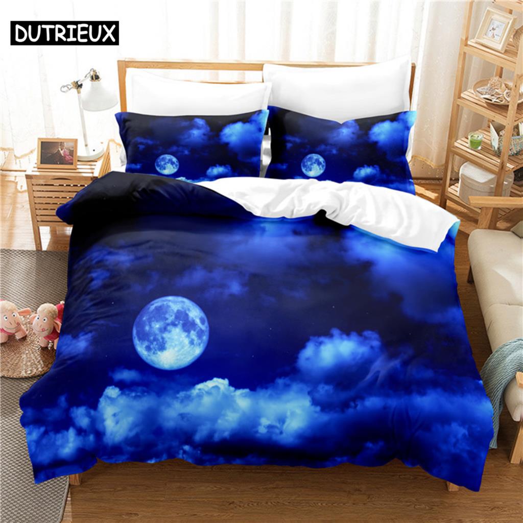 Comforter 3D Digital Printing Moonlit Night Painting - Fashion Design