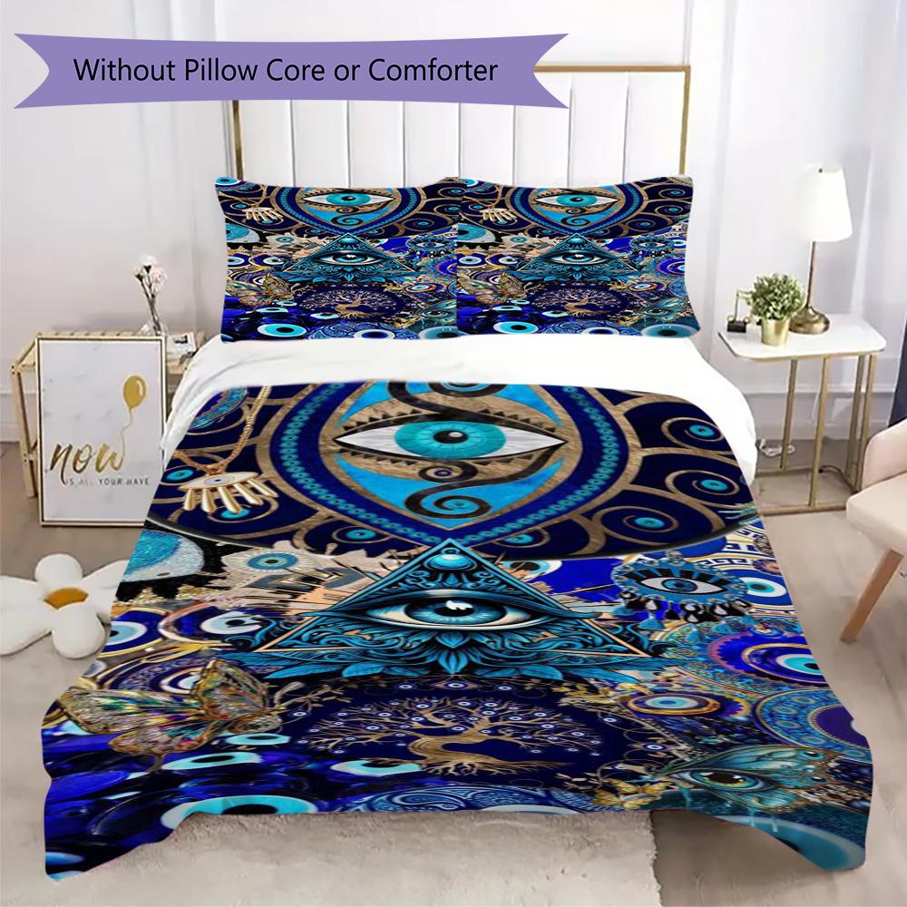 Mystic Eye Mandala Art Home Decoration Soft Printed Sofa Cover Blanket Bedding Down Pillowcase Duvet Cover Without Core A3