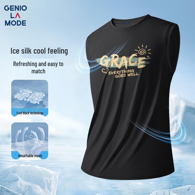 

GENIOLAMODE Men s Ice Silk Cooling Tank Top 3XL