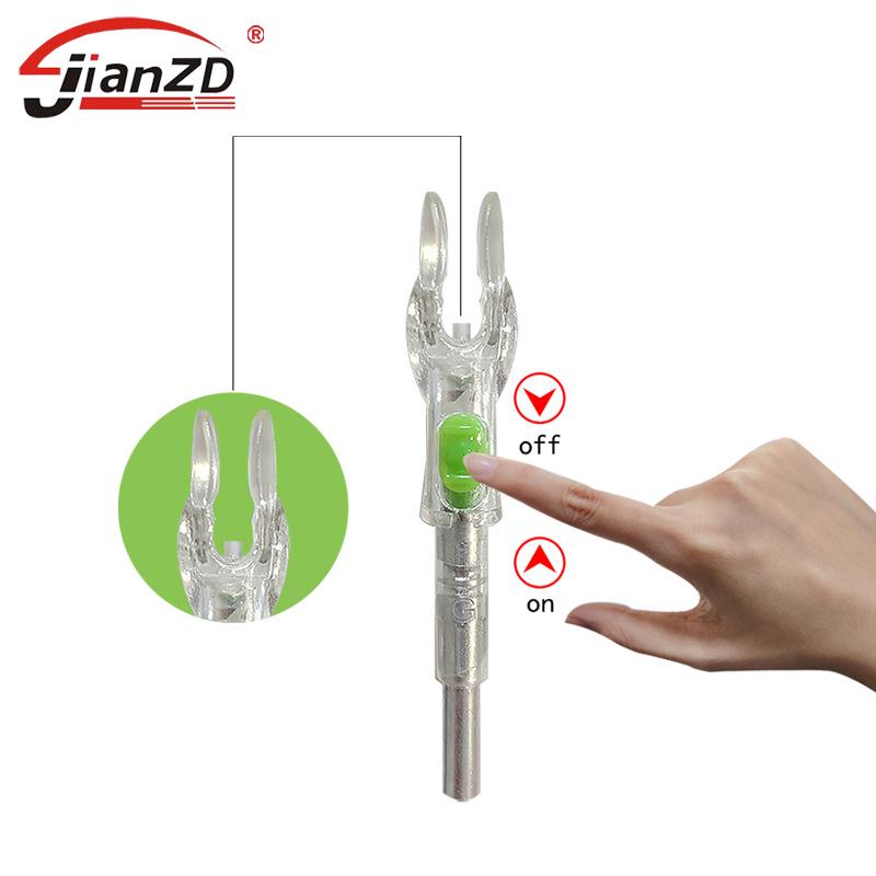 4.2mm LED Lighted Archery Nock for Arrow Loss Prevention, Compound & Recurve Bows, Switch Card String Light-Up Feature
