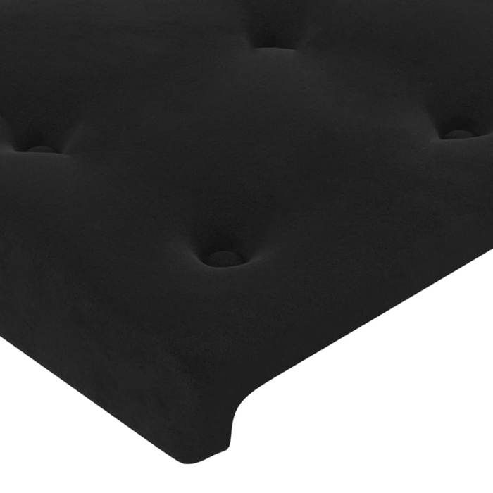 Tête de lit - Maison Exclusive - 180x5x118/128 cm - Velours doux - Noir
