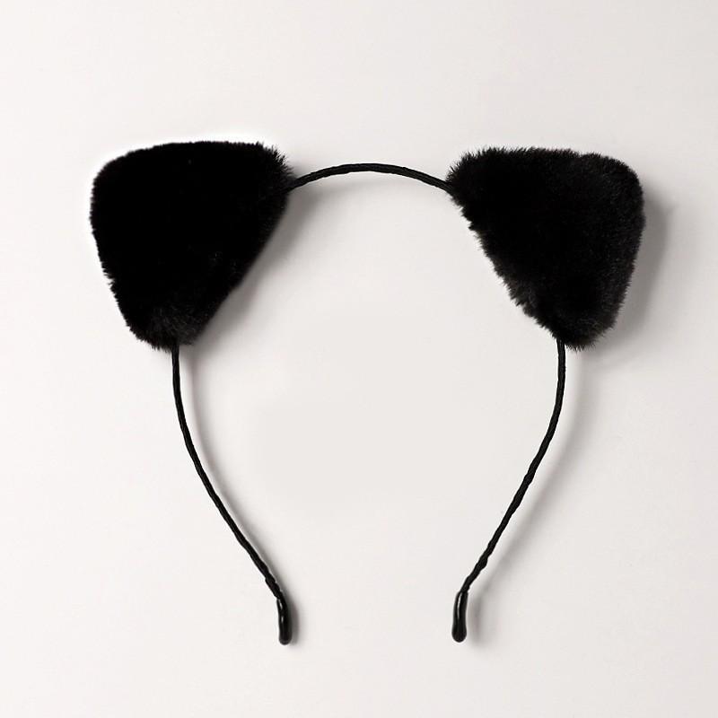 Sexy Spitzen Katzenohren Stirnband mit Tupfen - Niedliche Kätzchen Haarspange Accessoire für Frauen