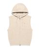 Lee Hooded Knit Vest Beige