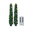 9.5 Inch Real Wax Flameless Christmas Tree Taper Candles With Remote Control Timer, 2-Piece Battery-Operated Taper Candles (Batteries Not Included)