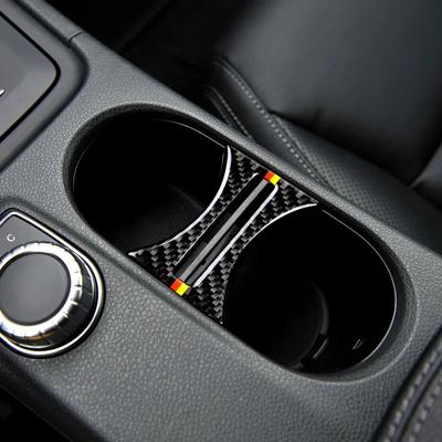 Für Mercedes W169 W117 W156 A-Klasse CLA GLA Auto-Styling Kohlefaser Autozubehör Innenausstattung Getränkehalter Dekor Autoaufkleber 3D