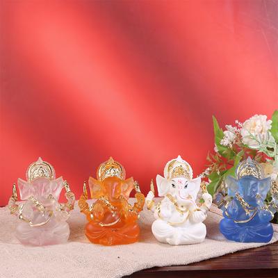 Ganesh Hindu Elephant God Of Success Statue Water Glass Resin Figurine Elephant God Ornament Home Desktop Decoration Accessories