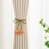 2PCS.Adjustable Creative Flower Curtain Tiebacks, Punch-Free Minimalist Holders,Non-Slip Straps for Sheer Curtains