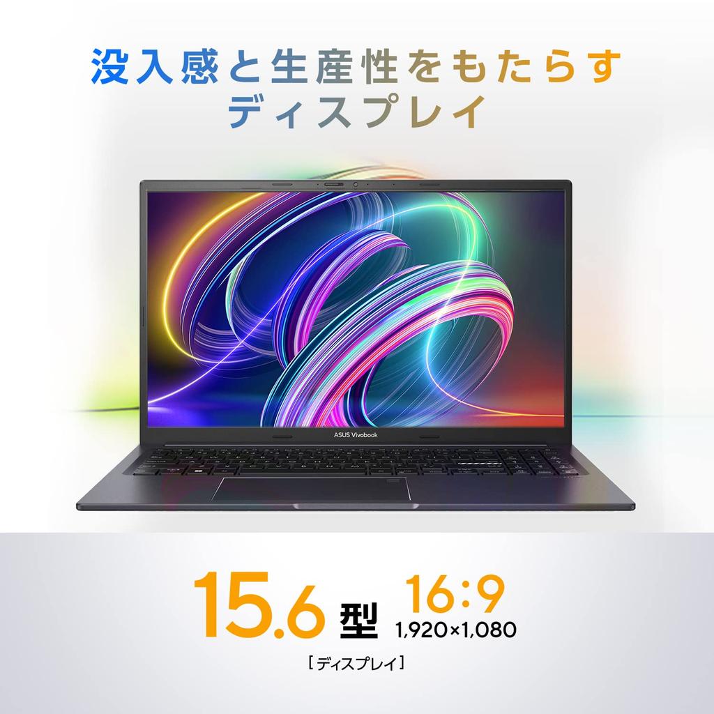 ASUS Vivobook 15X 12th Generation Core 16GB 512GB MS Office Windows Battery Power Fingerprint Indie 15.6-inch Laptop, i7-1255U, Memory, SSD, 2021, 11,