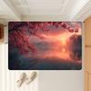 Cherry Blossom Art Pattern Hallway Carpet Non-Slip Laundry Room Mat Laundry Decor Balcony Child Living Room Bedside Area Rugs