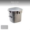 2Pack Water Container with Scale, 10L Thickened Plastic, Long Spout Square 14L Gray