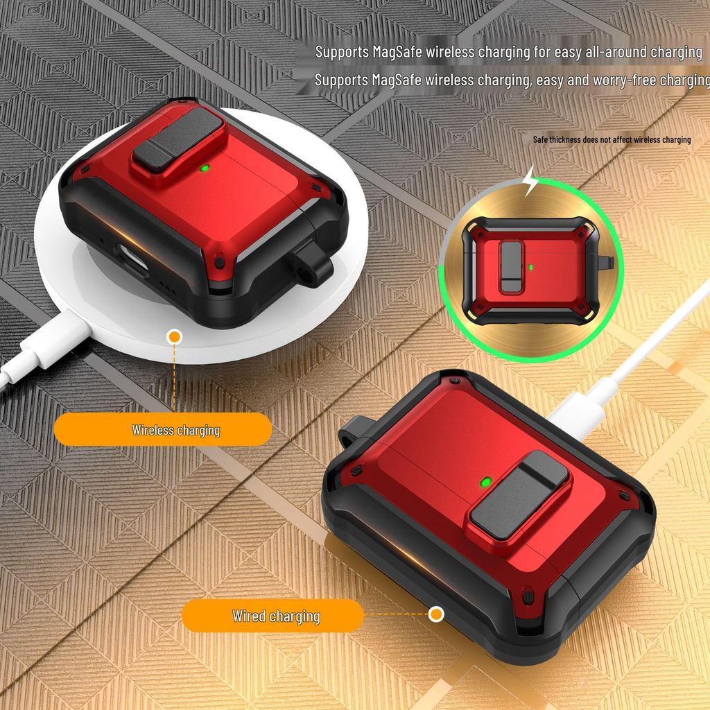 Apple AirPods Pro 3 Protective Case: TPU Flip Cover with Buckle