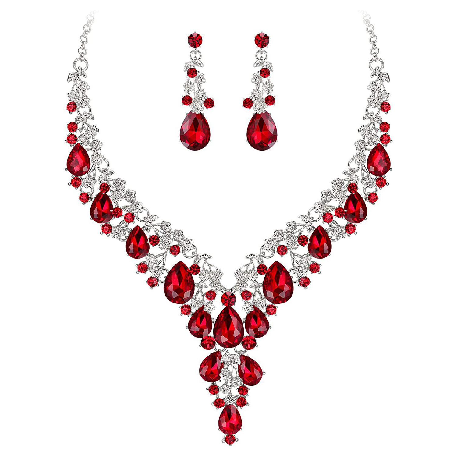 

Popular water drop necklace earrings jewelry