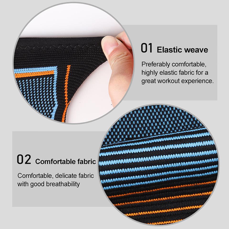 Gobygo Sports Knit Elbow Support Three-Dimensional Compression Weightlifting Elbow Support Elbow Pain Relief Tennis Golf Unisex