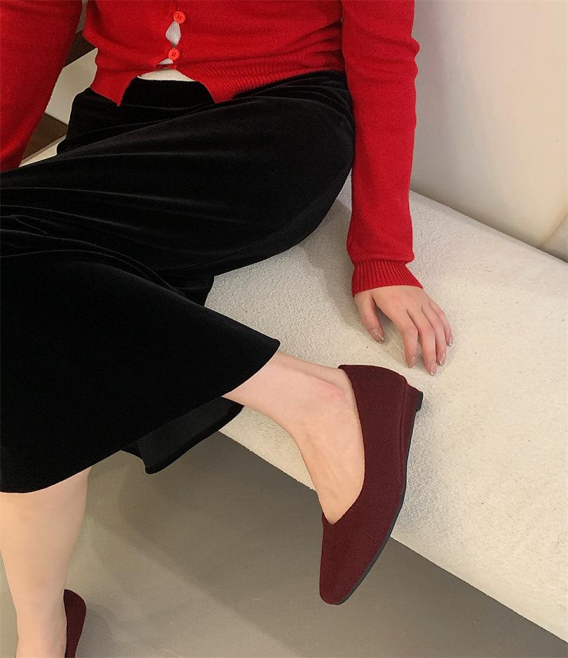 Французские черные однотонные туфли на плоской подошве для женщин, квадратный носок, простые и универсальные, ретро, женская обувь 35