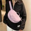 Crossbody bag new men's and women's sports crossbody bag flip cycling small backpack fashionable solid color breast bag
