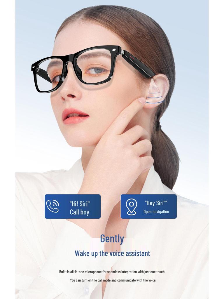 E13 AI Bluetooth-Brille der 3. Generation: Ohrhörer, Sprachübersetzer und Sonnenbrille mit austauschbarem Rahmen