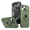 For iPhone 13/14 Phone Case Kickstand Magnetic Back Shell with Slide Camera Cover