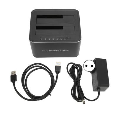 USB 3.0 To Dual Slot SATA HDD Docking Station Offline Clone Supports 2x 16TB SSD Dock for 2.5in
