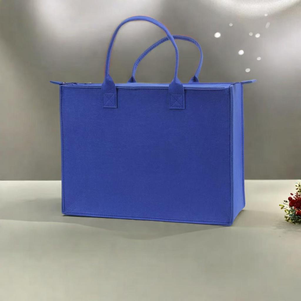 Large Capacity Felt Fashion Tote Bag - Customizable Logo, Perfect Gift or Souvenir Handbag