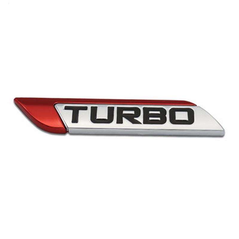 

1Pcs 3D Metal TURBO Decal Car sticker for Car Side Fender Rear Trunk Emblem Badge Chrome Decal Sticker for All Car Models красный