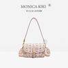 Cartoon bear printed small square bag versatile bag women's 2025 new retro old flower high-end single shoulder messenger bag