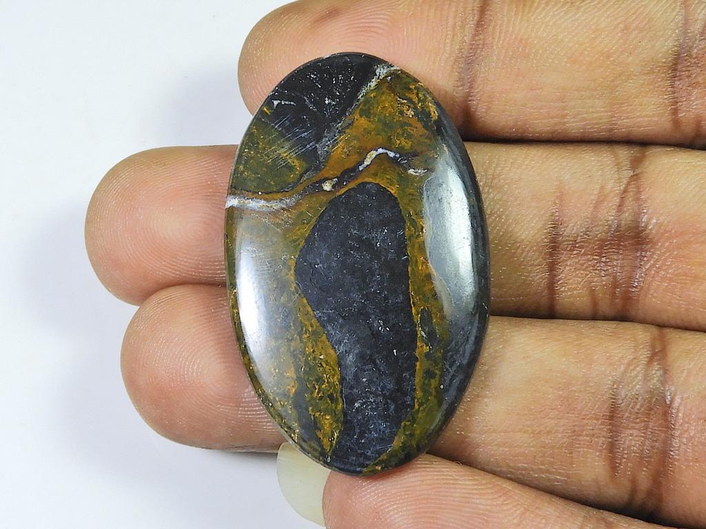 52Cts. Natural Pitersite Agate Oval Cabochon Loose Gemstone 25X32X05 MM SK-952