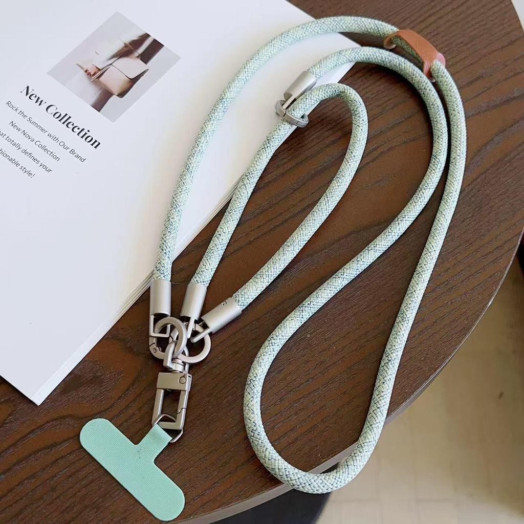 Dual-Function Anti-Lost Crossbody Phone Lanyard with Detachable Wrist Strap and Metal Buckle