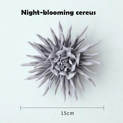 Modern Ceramic Lily Flower Wall Hanging Crafts Home Livingroom TV Background Wall Mural Decoration Hotel Store Wall Ornaments