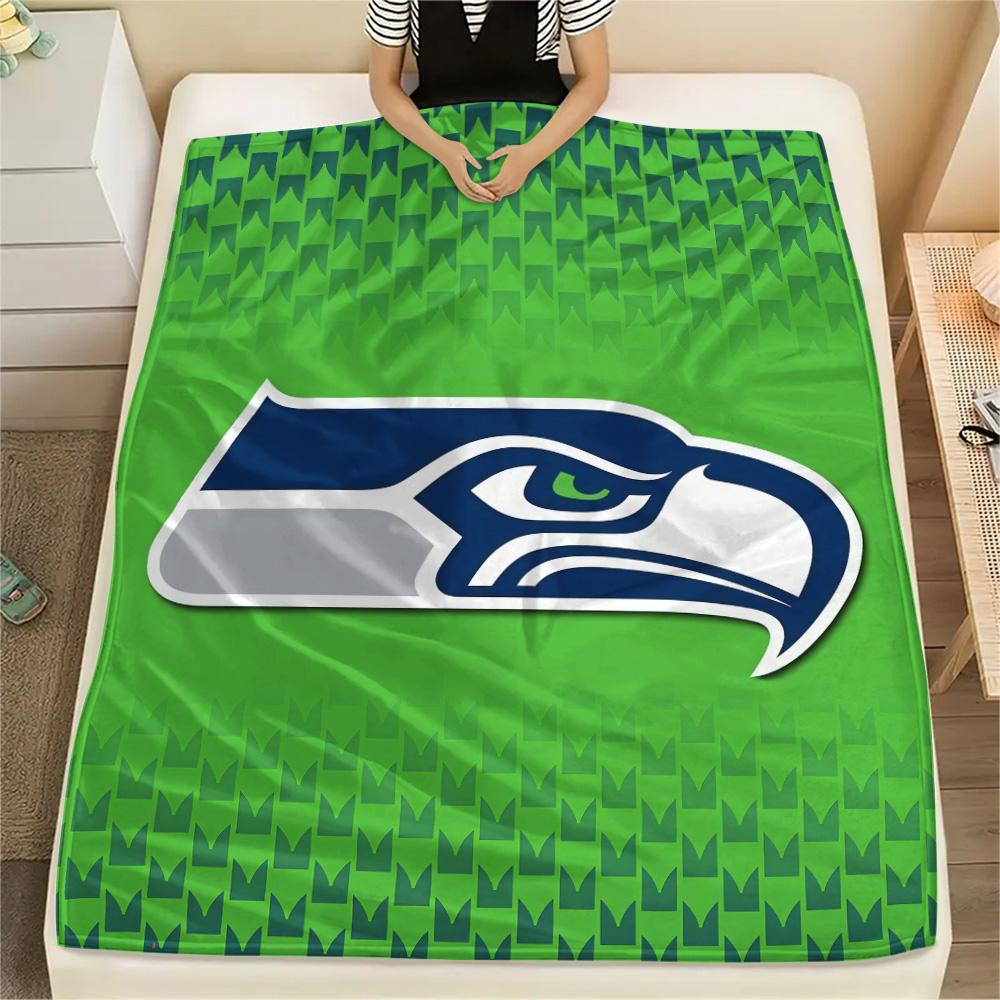 Seattle Seahawks Flannel Blanket, High Quality Comfortable for All Seasons, Home Decor, Warmth and Comfort