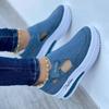 2022 Plus Size Fly-Knit Breathable Wedge Heel Women's Casual Low-Top Shoes