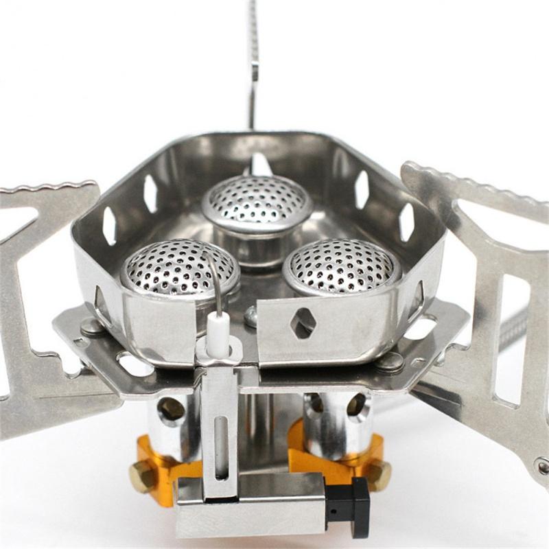 3-head Camping Stove Outdoor Portable Foldable Windproof Cooking Stove For Outdoor Camping Hiking