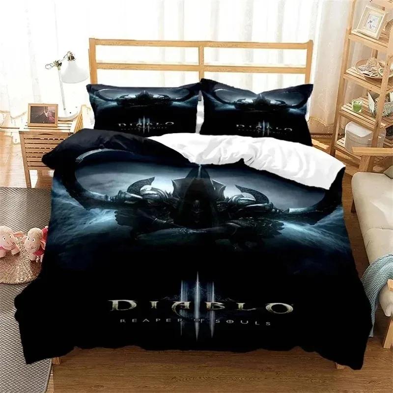 Comforter 3D Print Game Diablo Bedding Set Comforter Bed Set King Queen Twin Size Boys Girls Adult