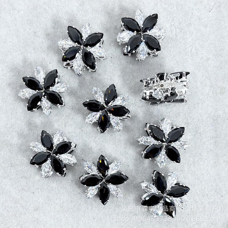 

Senyi Ice Flower Snowflake Zircon DIY Phone Chain Jewelry White-Pink Mix