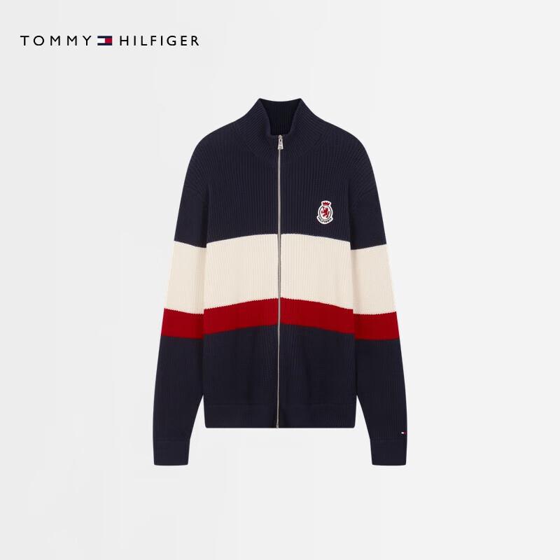 Tommy Hilfiger Unisex Color-Block Cotton Pullover Sweater