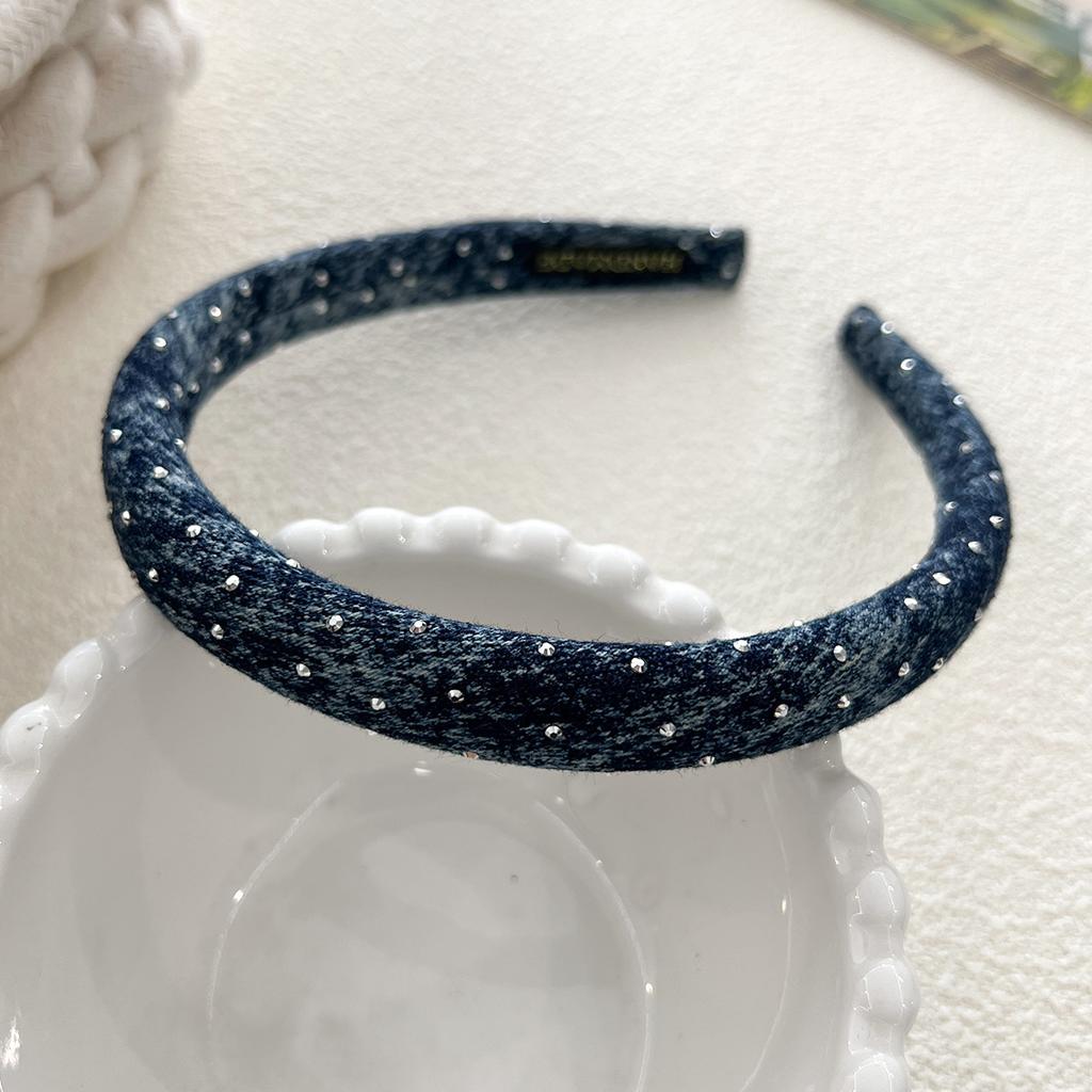 Denim Knot Cross Glitter Hairband Headband Adult Hair Accessories Hair Jewley