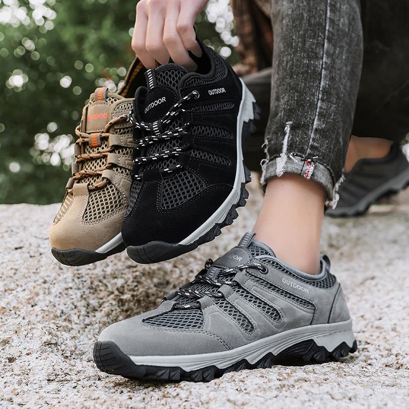 Large Size Men's Shoes Outdoor Hiking Hiking Shoes Men's Non-slip Off-road Climbing Shoes Breathable Travel Shoes