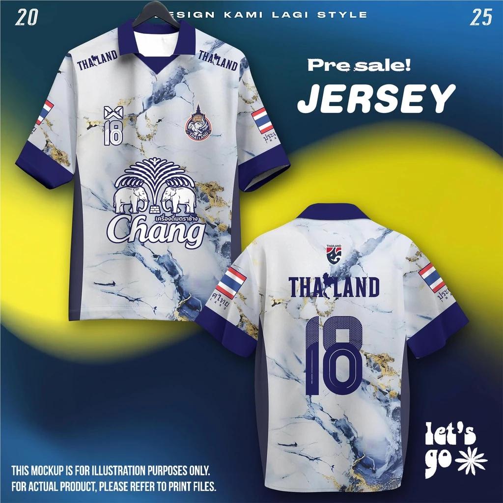 THAILAND Football Soccer Polo Vintage Shirt National Flag Elephant Logo Badge Unisex Men Women JERSEY Print Quick Dry Short Sleeve Uniform