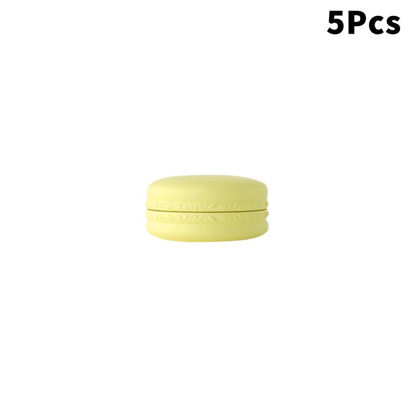 5 Stück 10g Macaron-Creme-Dose, PP-Kunststoff-Lotion-Creme-Box-Flasche, Kosmetik-Foundation-Creme-Pillen-Aufbewahrungsbox, Reise-Tragbares Make-up