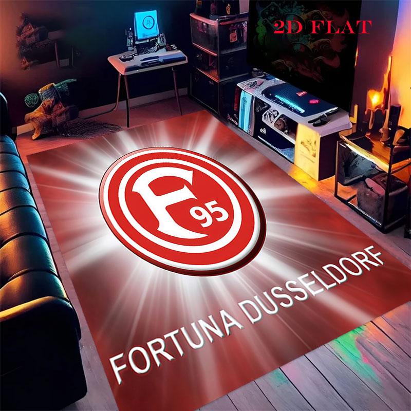 Fortuna Düsseldorf Teppich für Wohnzimmer Schlafzimmer Zuhause Sofadekoration, Rutschfeste Bodenmatte für Kinder zum Spielen 40x60cm( 15x23in )