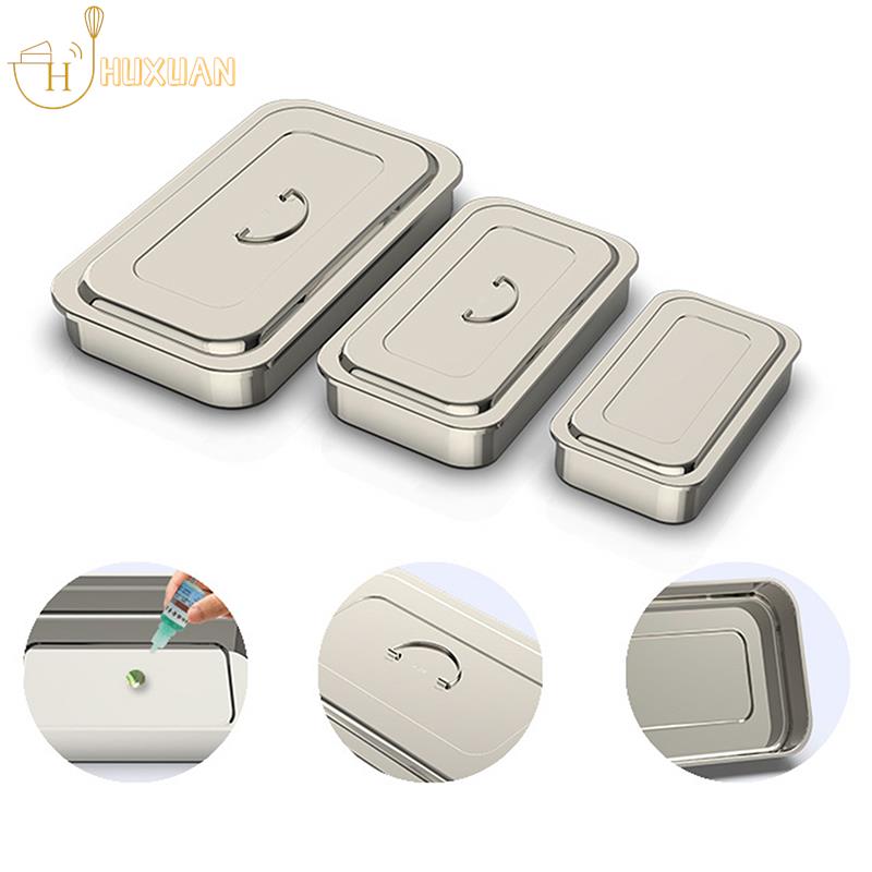 Dental Tray Surgical Nursing Lid Medical Equipment Steriliser Container For Dentist Storage Box Stainless Steel Instrument