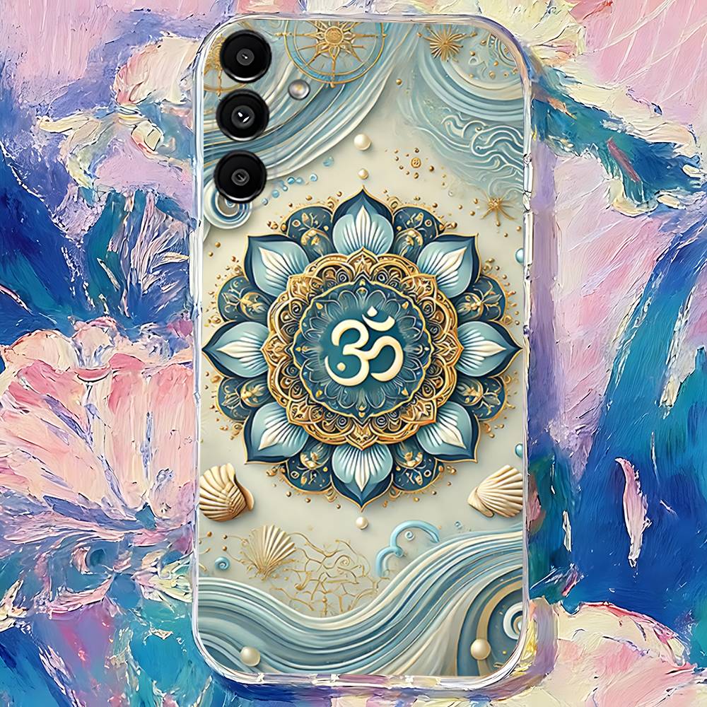 

Mandala Lotus Flower om art Transparent TPU Case for Samsung S21,S24,S30,S23,S25,S22,S20,S10,5G,FE,PIus,Lite,Ultra SamsungS20lite5G