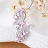Women Cubic Zirconia Wedding Banquet Party Ring Jewelry Charm Gift